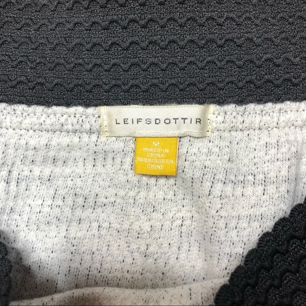 Anthropologie Leifsdottir Black‎ White Cloud Deck Tweed Pencil Skirt